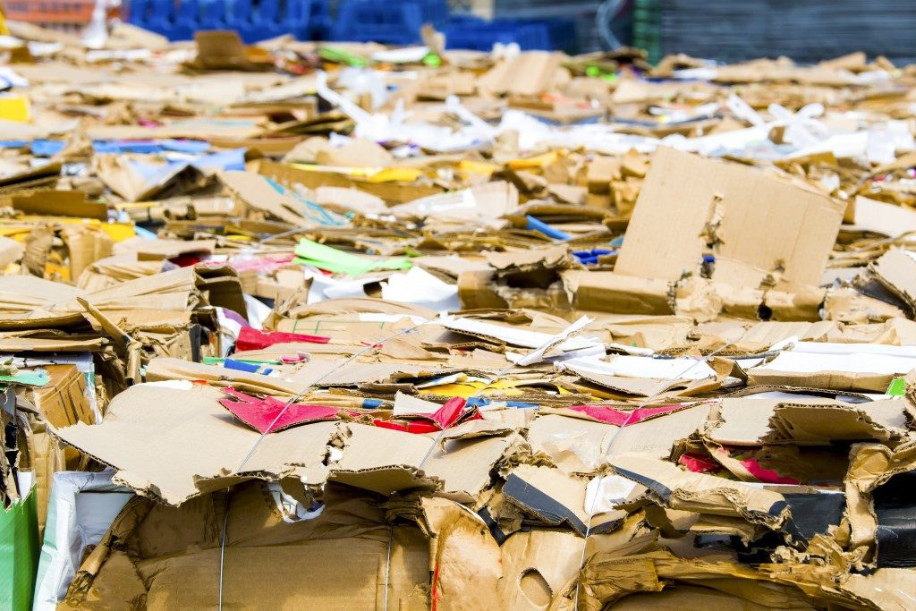 Sea of paper waste