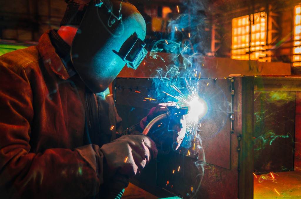 man welding something