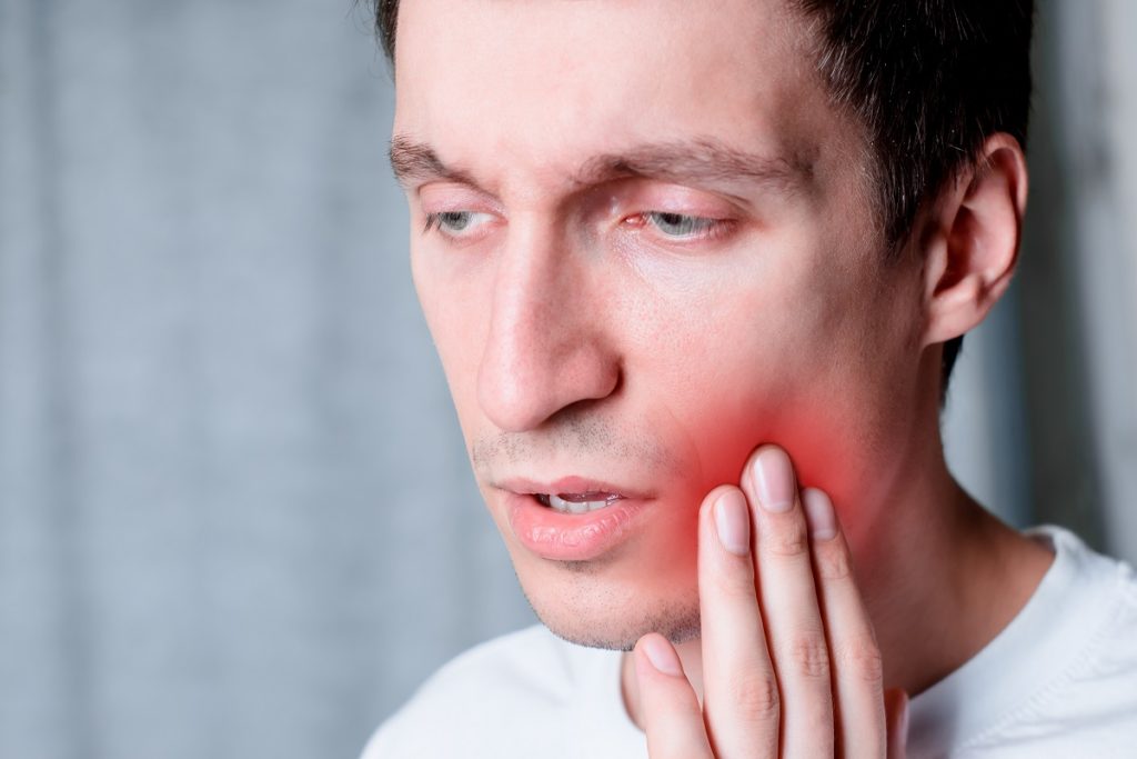 Man suffering from toothache