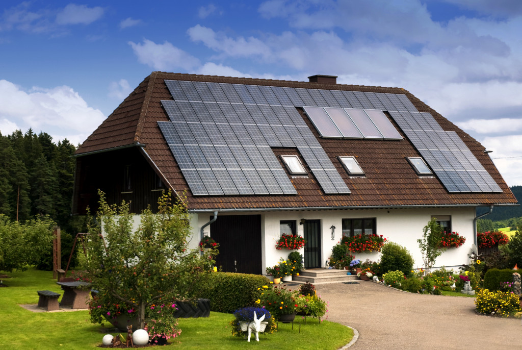 house will solar panels